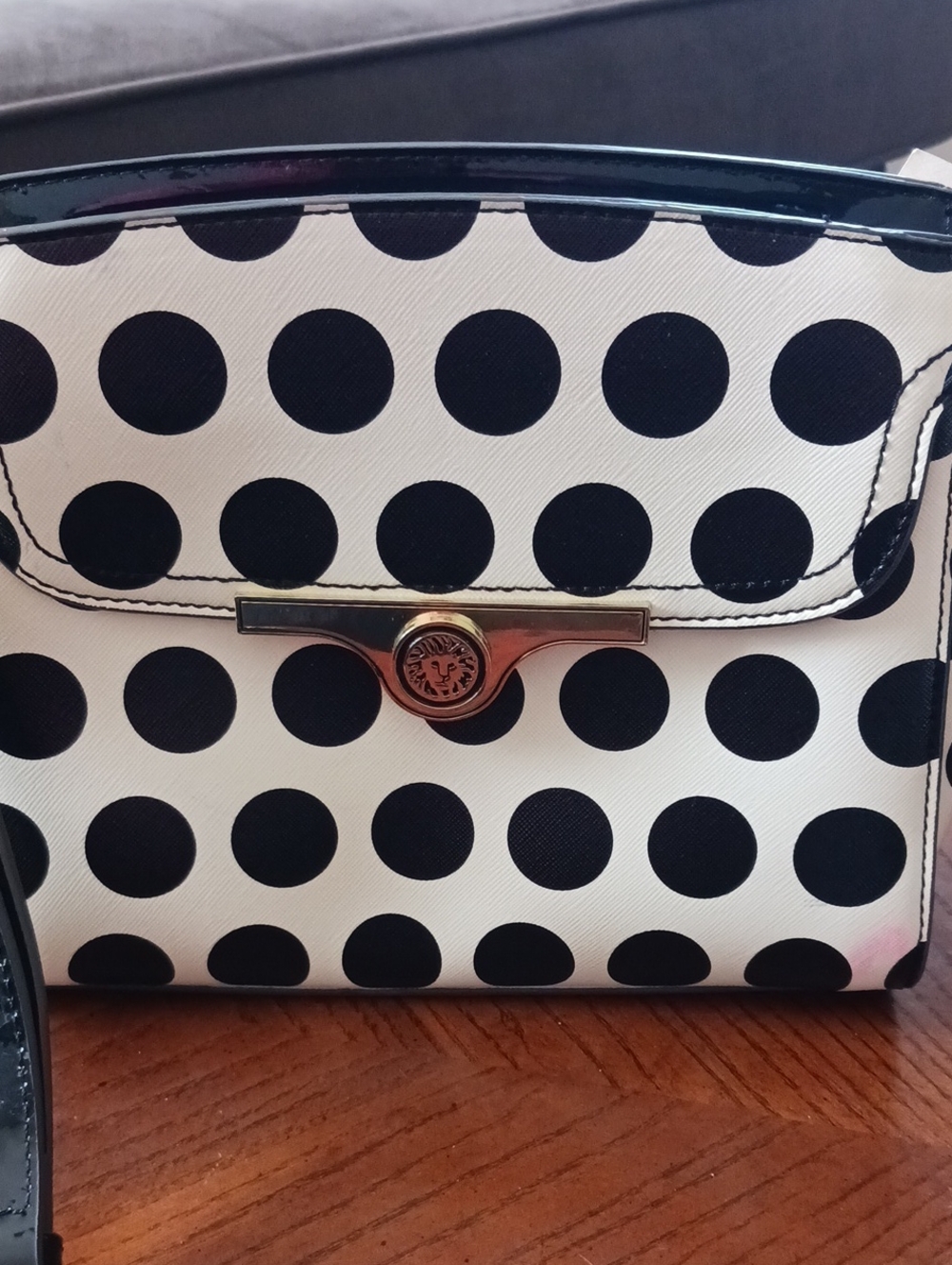Polka Dot Black & White Women's Handbag